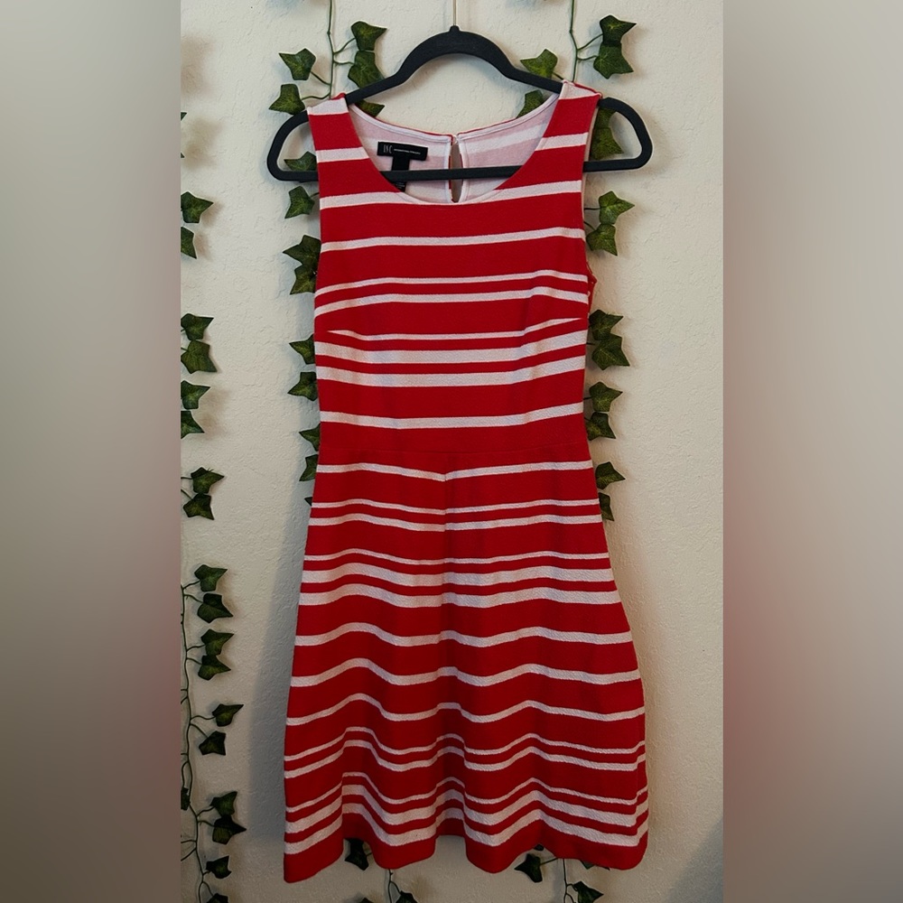 INC STRIPPED DRESS